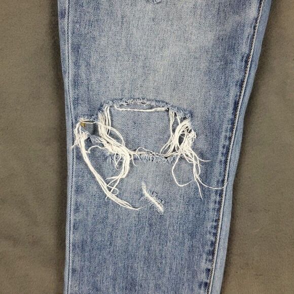 Risen Jeans Womens Small 26x25 Distressed Skinny Mid Rise Denim Los Angeles - Picture 12 of 16